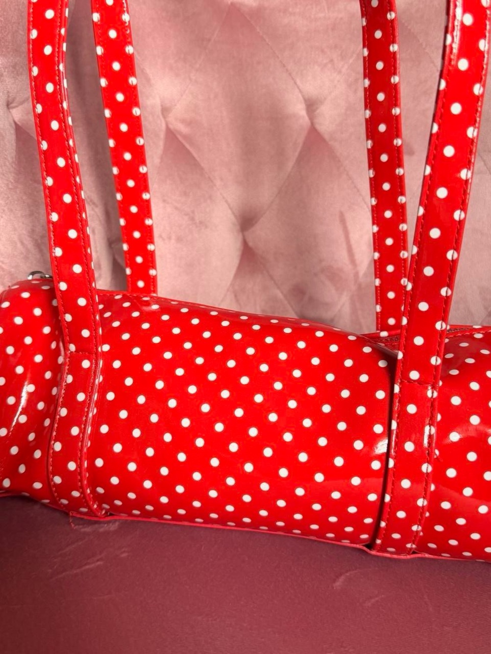Red Polka Dot Women’s Shoulder Bag with White Dots